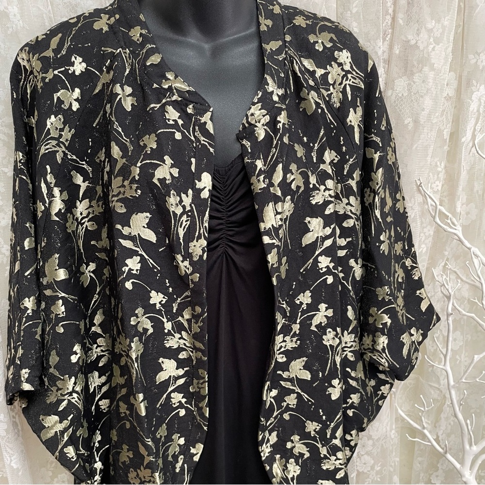 Zara W & B Collection Jacket. Stunning, Black & Gold Jacket - Picture 3 of 9